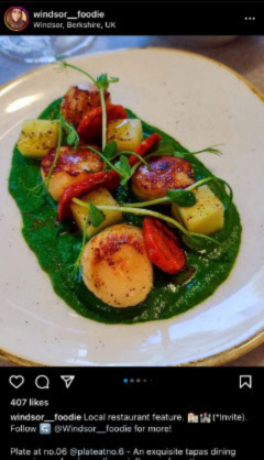 Influencer post for Plate at No.6 Influencer post for Plate at No.6
